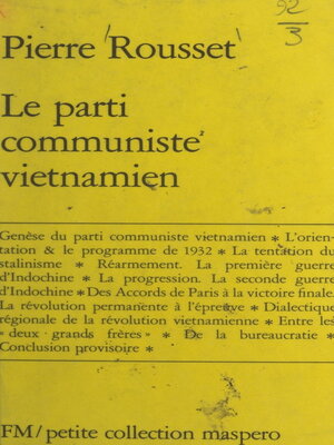 cover image of Le parti communiste vietnamien